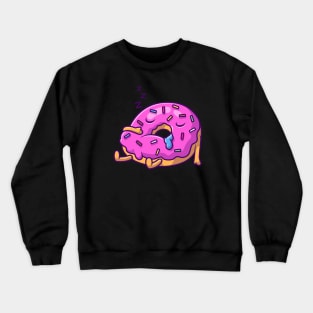 Cute Doughnut Sleeping Cartoon Crewneck Sweatshirt